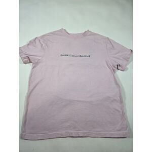 American Eagle Shirt Adult Large Pink Spellout Big Logo Graphic Tee Cotton Mens